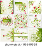 floral background set