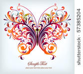 abstract floral butterfly
