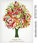 abstract floral tree