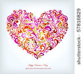 abstract floral heart
