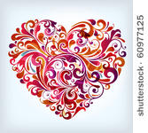 abstract floral heart