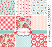 shabby chic rose patterns and...