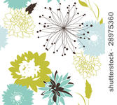 retro floral seamless background