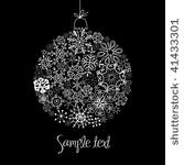 black and white christmas ball...