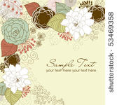 floral greeting card