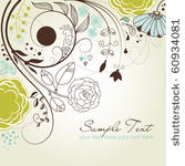floral greeting card