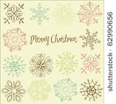 retro snowflakes