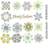 cute retro snowflakes