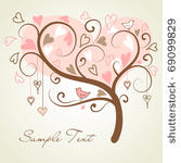 stylized love tree made of...