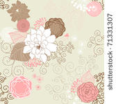 vector flower  seamless pattern 