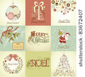 set of christmas cards