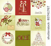 set of christmas cards