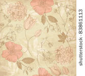 seamless vintage flower pattern ...