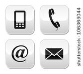 contact buttons set   email ...