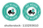 free delivery retro grunge badge