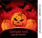halloween card with pumpkin