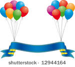 celebration banner and colorful ...