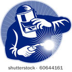 vector illustration of a welder ...