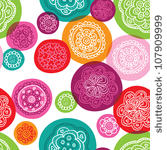 seamless flower pink red retro...