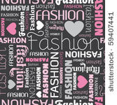 i love fashion seamless pattern ...