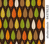 seamless retro tree pattern...