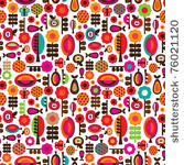 seamless orange red retro...