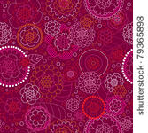 seamless retro colorful flower...