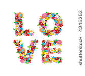 love spring flowers  vector   ...