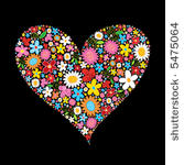 spring flower valentine  vector 