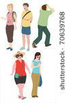 tourists vector