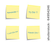 set of post it notes with...