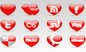 12 St.Valentines day Icons
