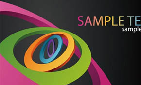 Abstract 3D Circles Vector Backgrou