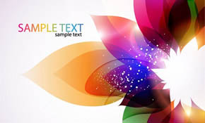 Abstract Colorful Floral Vector Bac