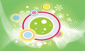 Abstract Retro Green Vector Backgro