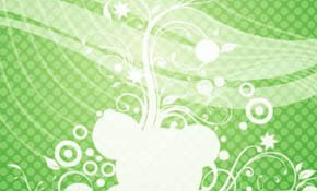 Abstract Swirls Green
