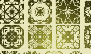 16 Antique Floristic Vector Pattern