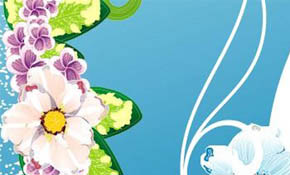 Blue Flowers Vector