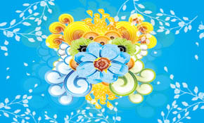 Colorful Flower Vector Art Illustra