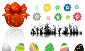 eggs flowers and grass
