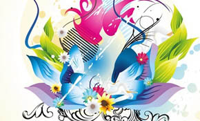 Floral Design Vector Graphic