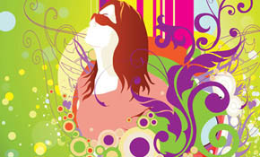 Spring Girl Vector