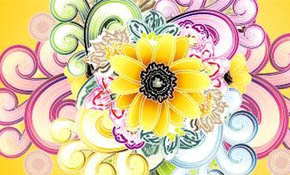 Orange Flowers Vector