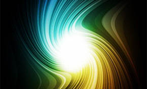 Vector Rainbow Swirl Background
