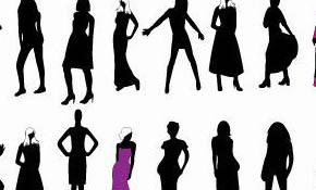 Silhouette of Fashion Girls