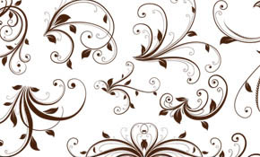 Swirl Floral Decorative Element