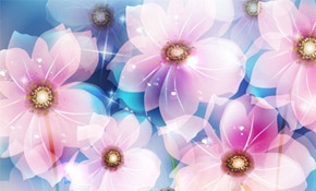 Abstract Flowers Vector Background