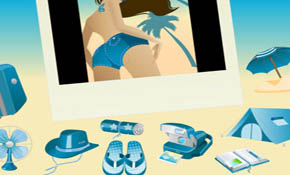 Blue Vector Summer Vista Icons