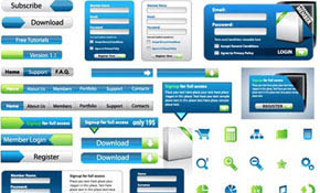 Web Design Elements Vector Set