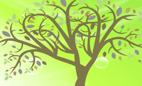 Vector colorful tree